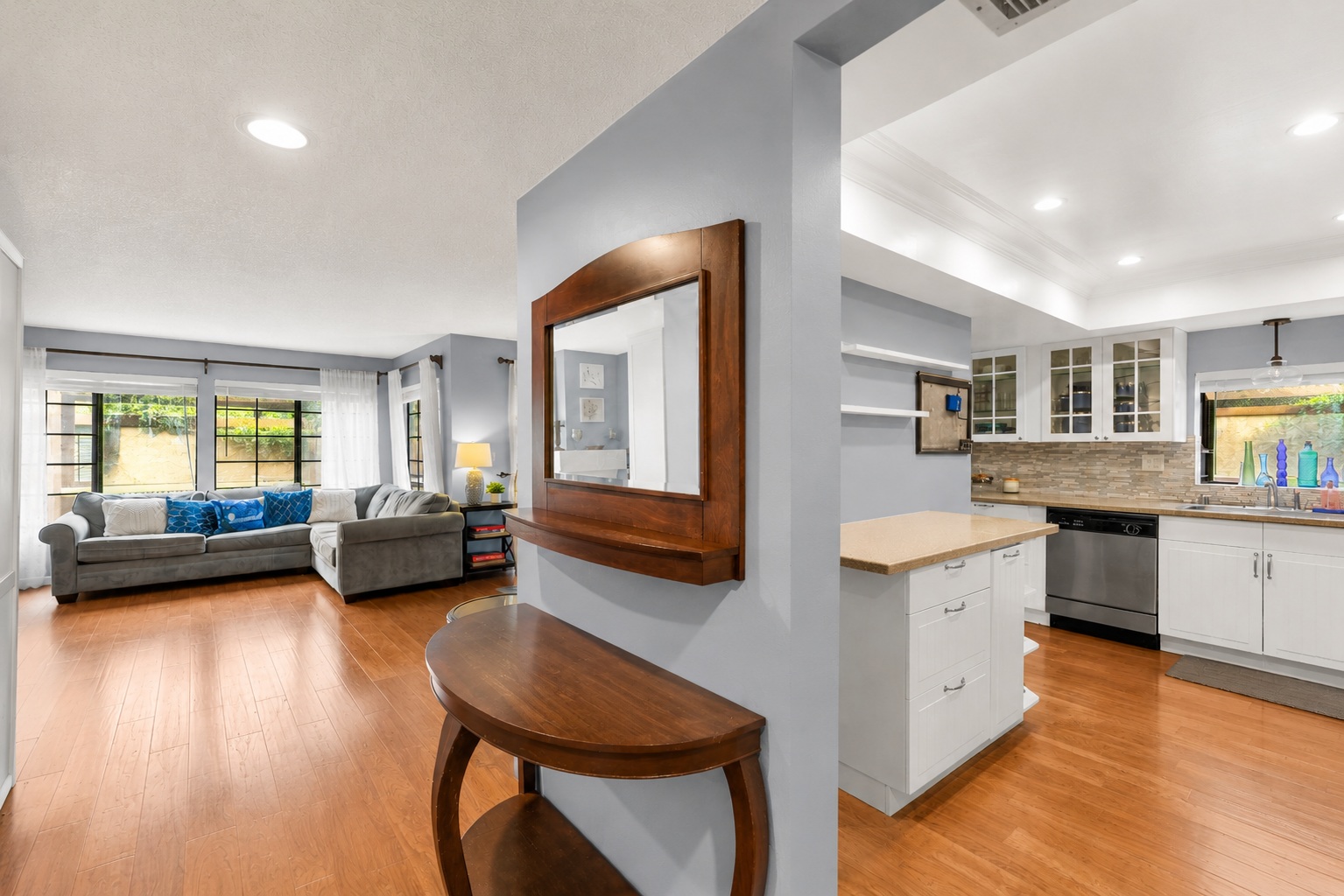 Entry looking right toward kitchen