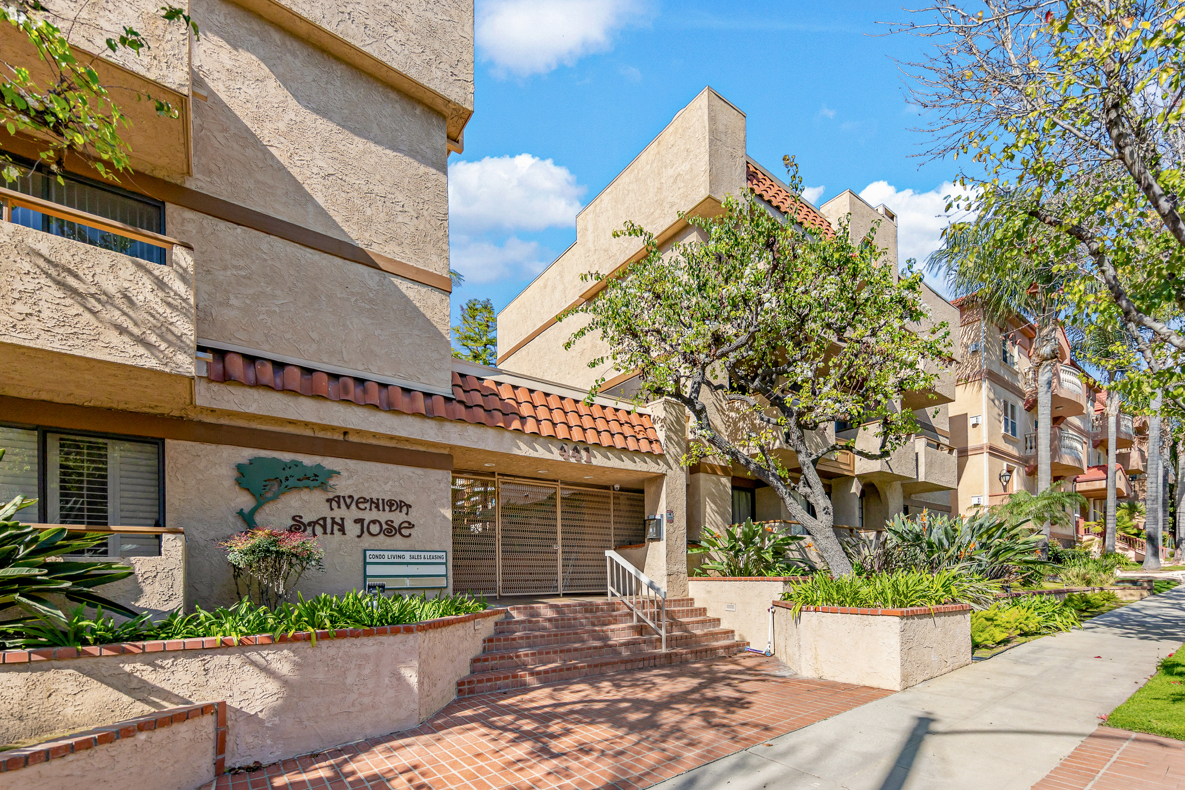 Gated building entrance