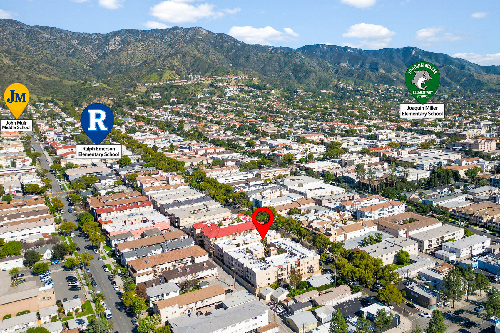 Close to Ralph Emerson and Joaquin Miller elementary schools and John Muir middle school